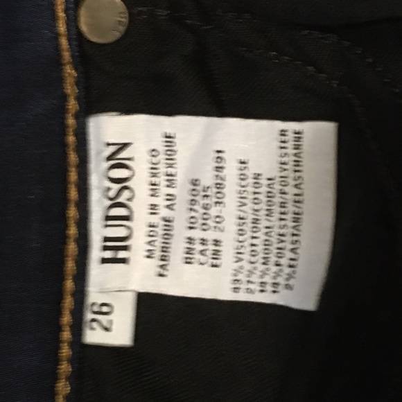 Hudson, Nico Mid-Rise Super Skinny, ankle Jean, raw hem, size 26, NWOT - Picture 5 of 6